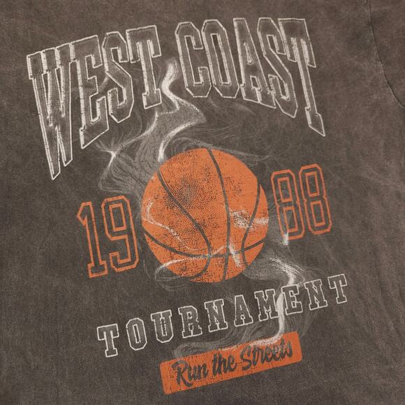 PacSun Casual Crew Neck Short Sleeve Striped T Shirt Mens Size Large L Gray - Picture 4 of 9